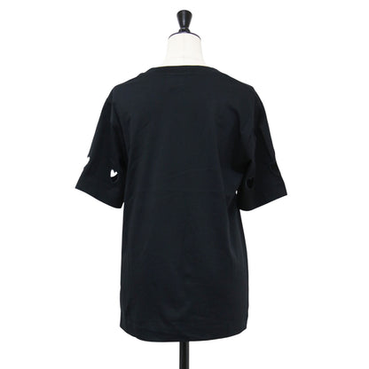 ハート カットアウト 半袖 Tシャツ / カットソー ハーフスリーブ クルーネック コットン