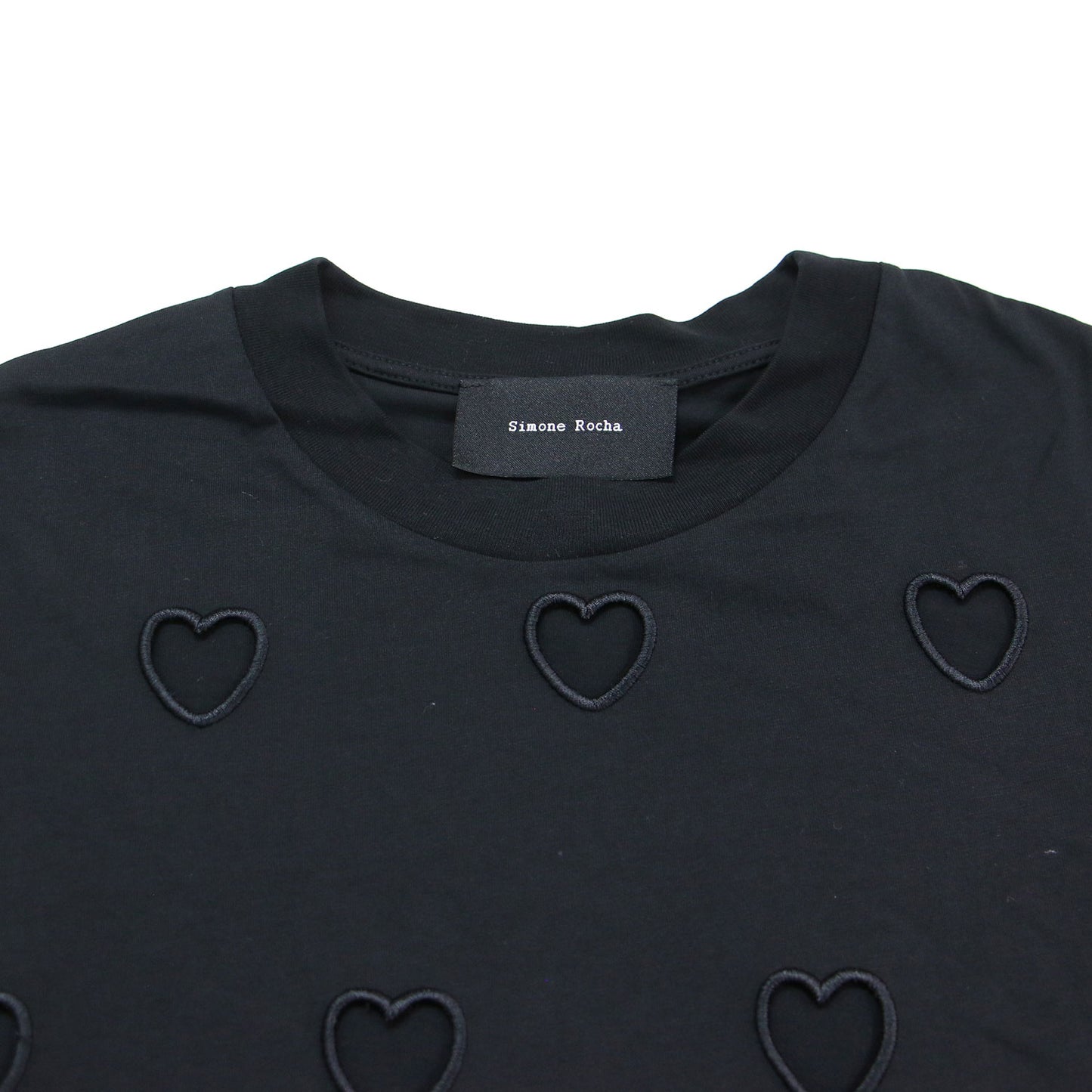 ハート カットアウト 半袖 Tシャツ / カットソー ハーフスリーブ クルーネック コットン