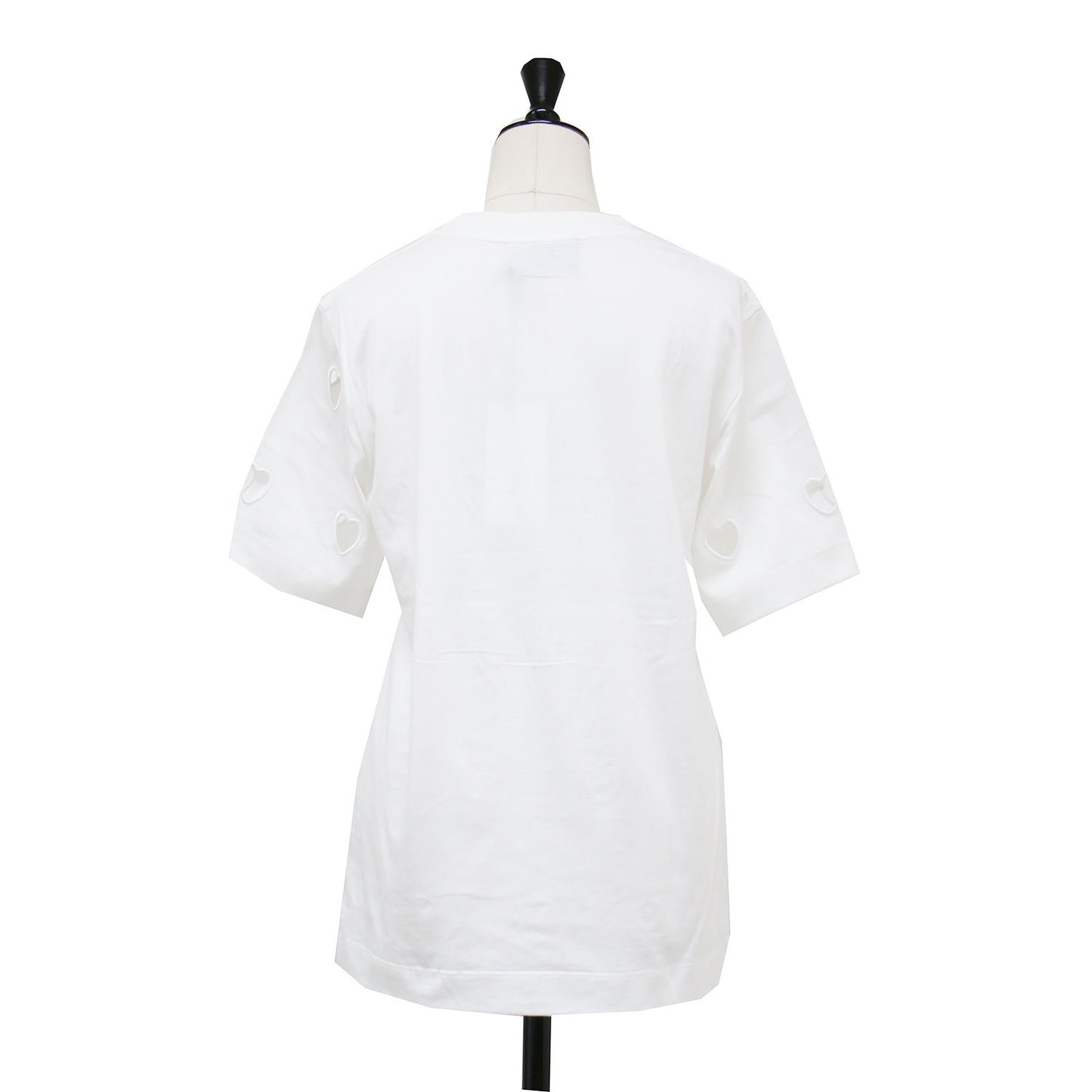 ハート カットアウト 半袖 Tシャツ / カットソー ハーフスリーブ クルーネック 切り抜き コットン