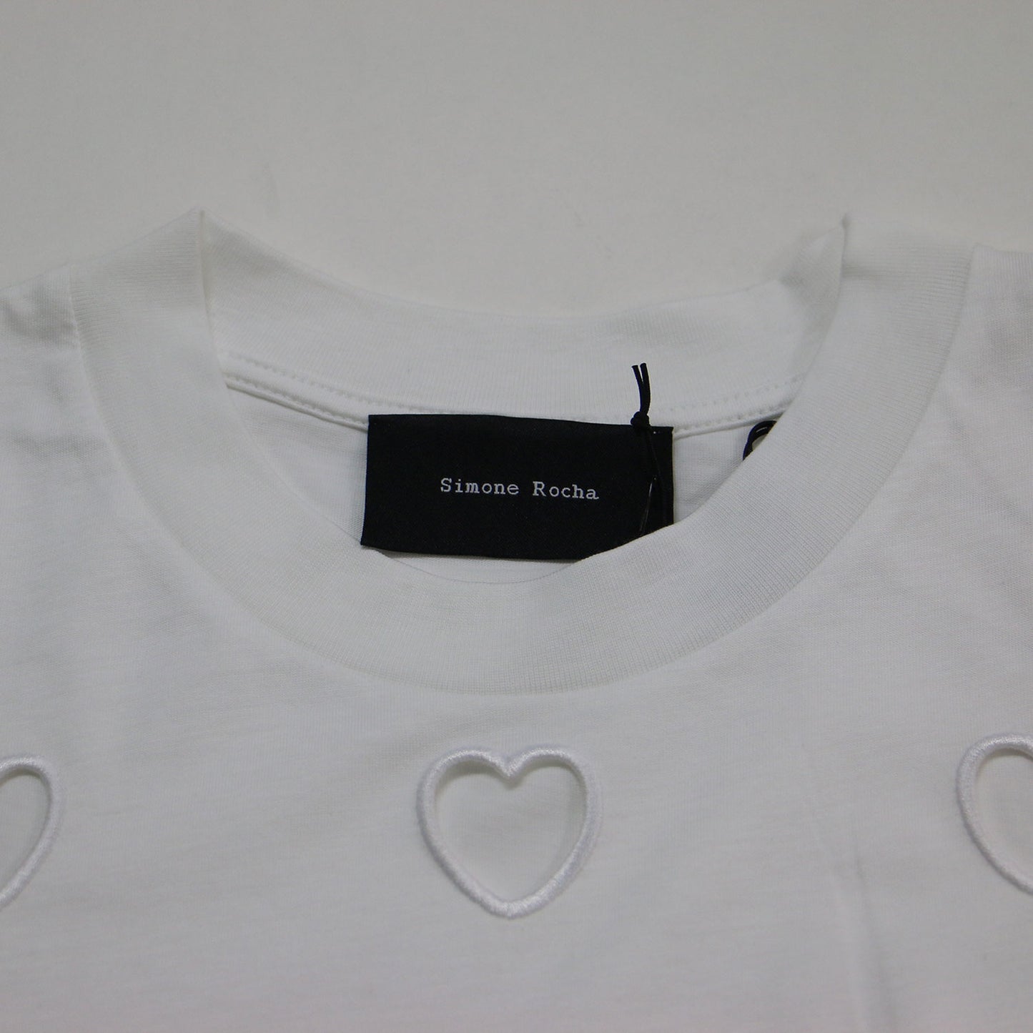 ハート カットアウト 半袖 Tシャツ / カットソー ハーフスリーブ クルーネック 切り抜き コットン