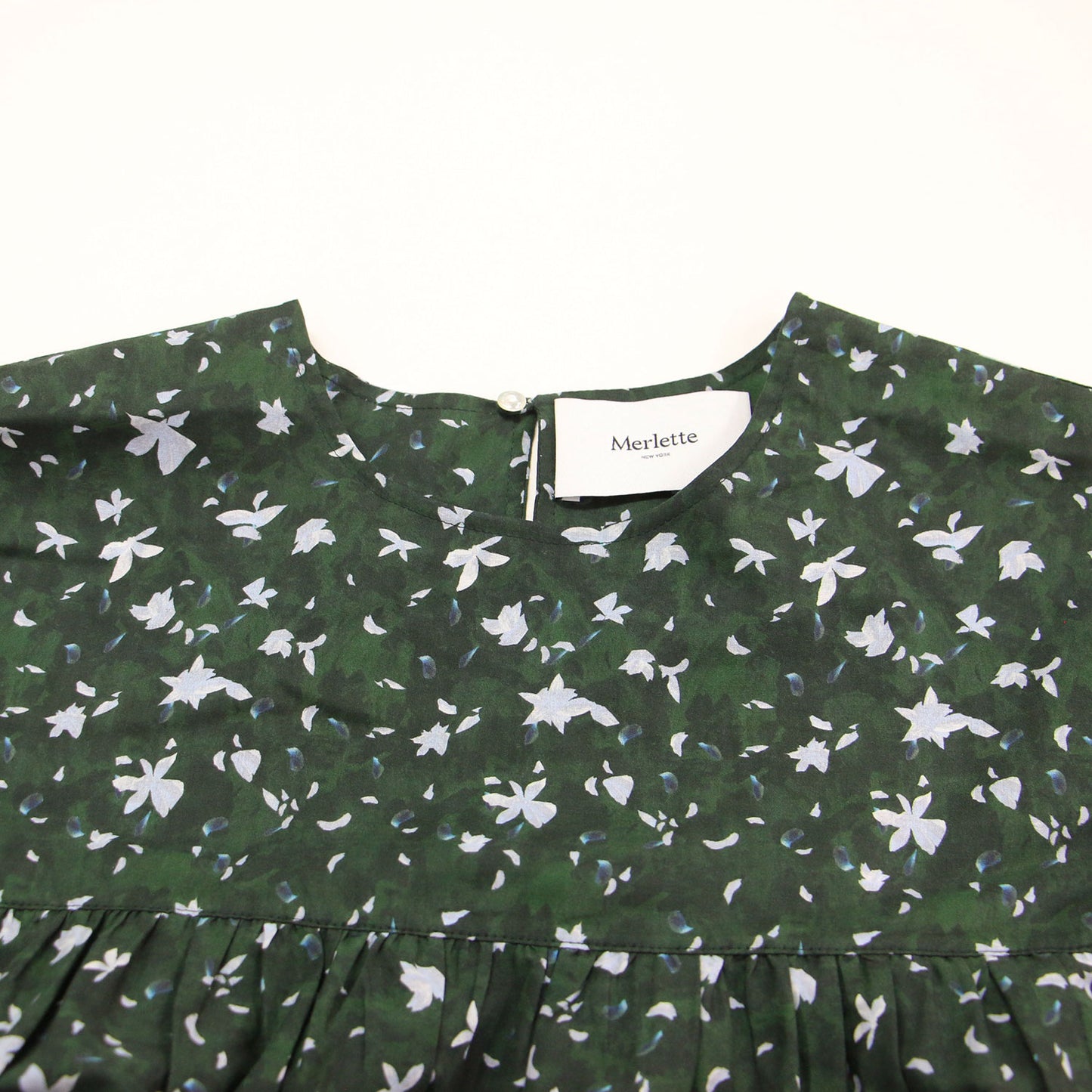 花柄 ティアード ミディ ワンピース / MAIDA MIDI PRINT 長袖 クルーネック フレア フラワープリント