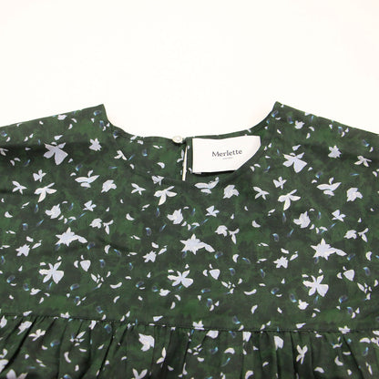花柄 ティアード ミディ ワンピース / MAIDA MIDI PRINT 長袖 クルーネック フレア フラワープリント