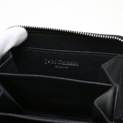 スタッズ付き ラウンドジップ スモール 財布 / SMALL ZIP PURSE WITH STUDS コインケース カードケース メタリック レザー