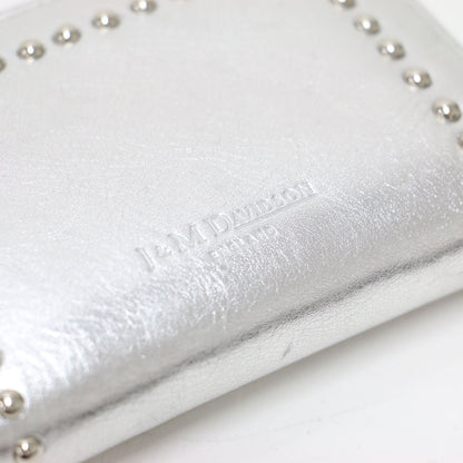 スタッズ付き ラウンドジップ スモール 財布 / SMALL ZIP PURSE WITH STUDS コインケース カードケース メタリック レザー