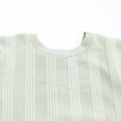 25秋冬 ダブルフェイス リブ ニット カーディガン / W FACE RIB KNIT CARDIGAN 半袖 クルーネック コットン