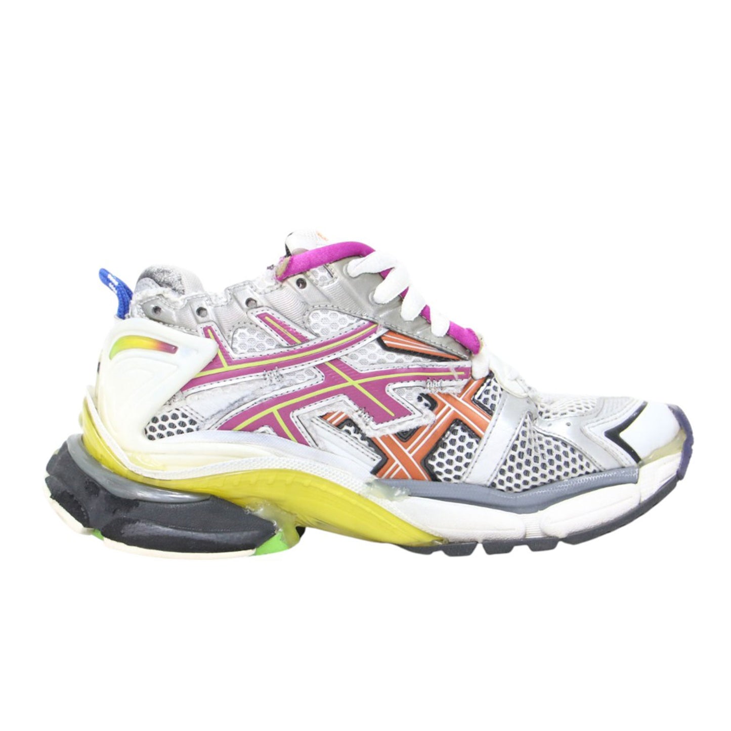 22春夏 ランナー スニーカー / Runner ローカット レースアップ ボリュームソール メッシュ ユーズド加工