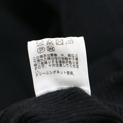 リブ ニット フレア パンツ / ハイウエスト スリット コットン