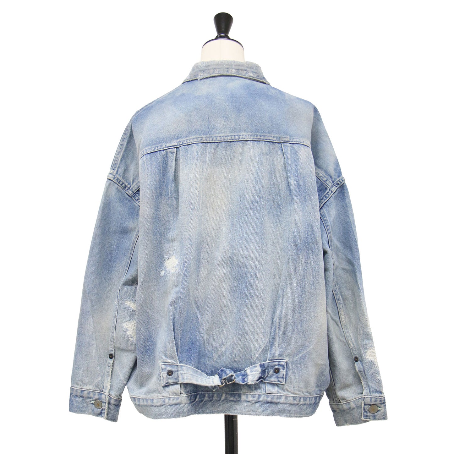 オーバーサイズ ダメージ デニム ジャケット / CLASSIC DENIM JACKET Gジャン ショート丈 コットン
