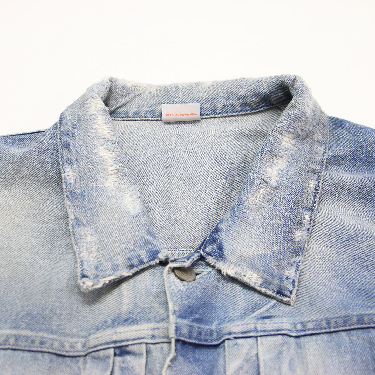 オーバーサイズ ダメージ デニム ジャケット / CLASSIC DENIM JACKET Gジャン ショート丈 コットン