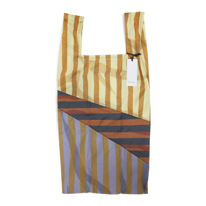 x Susan Bijl 26春夏 ショッピングバッグ ミディアム / The New Shopping Bag トートバッグ 切替 ストライプ柄 ナイロン