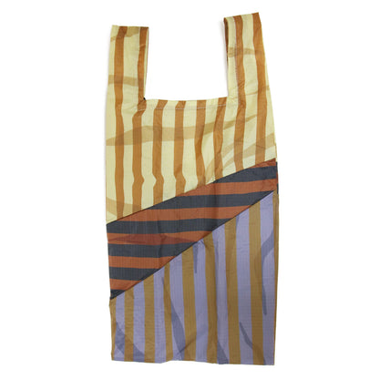 x Susan Bijl 26春夏 ショッピングバッグ ミディアム / The New Shopping Bag トートバッグ 切替 ストライプ柄 ナイロン