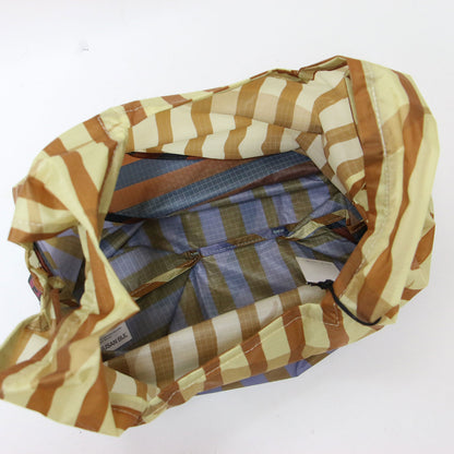 x Susan Bijl 26春夏 ショッピングバッグ ミディアム / The New Shopping Bag トートバッグ 切替 ストライプ柄 ナイロン