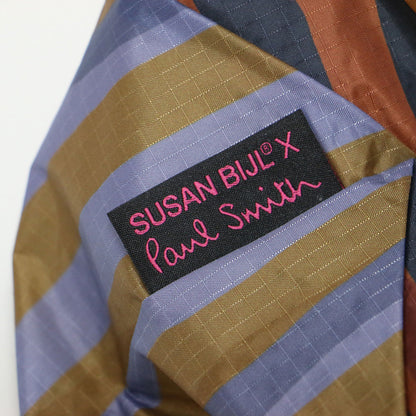 x Susan Bijl 26春夏 ショッピングバッグ ミディアム / The New Shopping Bag トートバッグ 切替 ストライプ柄 ナイロン