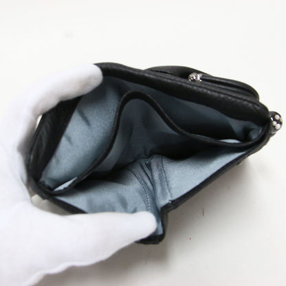 牛革 がま口 二つ折り 財布 / ウォレット がま玉 レザー 本革