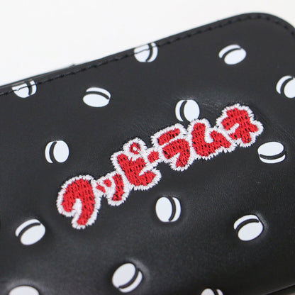 × クッピーラムネ 26春夏 本革 コラボ カラビナ付き パス＆キーケース / コインケース 刺繍 カウレザー