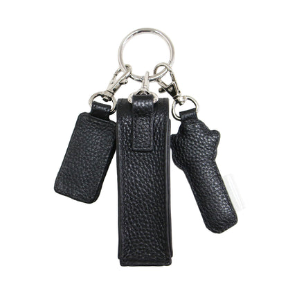 × PEZ 26春夏 本革 リップケース チャーム / バックチャーム キーホルダー ディスペンサー柄 刺繍 ペッツ 牛革