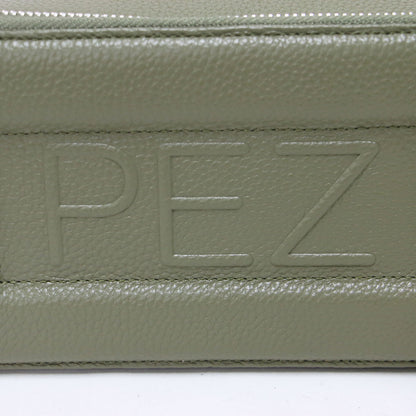 × PEZ 26春夏 本革 ウォレット & ショルダーバッグ / 財布 肩掛け 斜め掛け チャーム付 ペッツ エンボスロゴ カウレザー