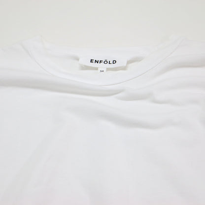 23春夏 スクリュースリーブ プルオーバー / SCREW SLEEVE PULLOVER 300GS280-0800 / クルーネック 長袖 ドロップショルダー フリル サイドスリット コットン ウォッシャブル