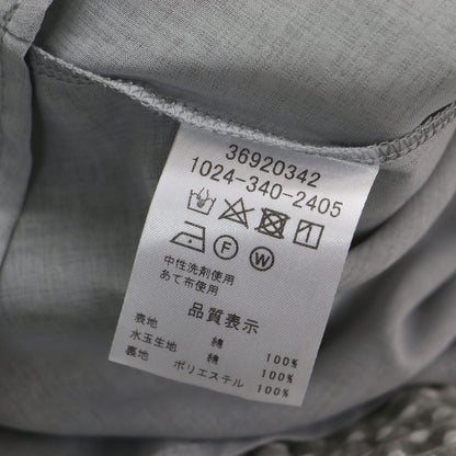 ドット スカート ワンピース / プルオーバー ロング丈 Aライン ラウンドネック 半袖 フレンチスリーブ 切替え 凹凸 コットン ウォッシャブル
