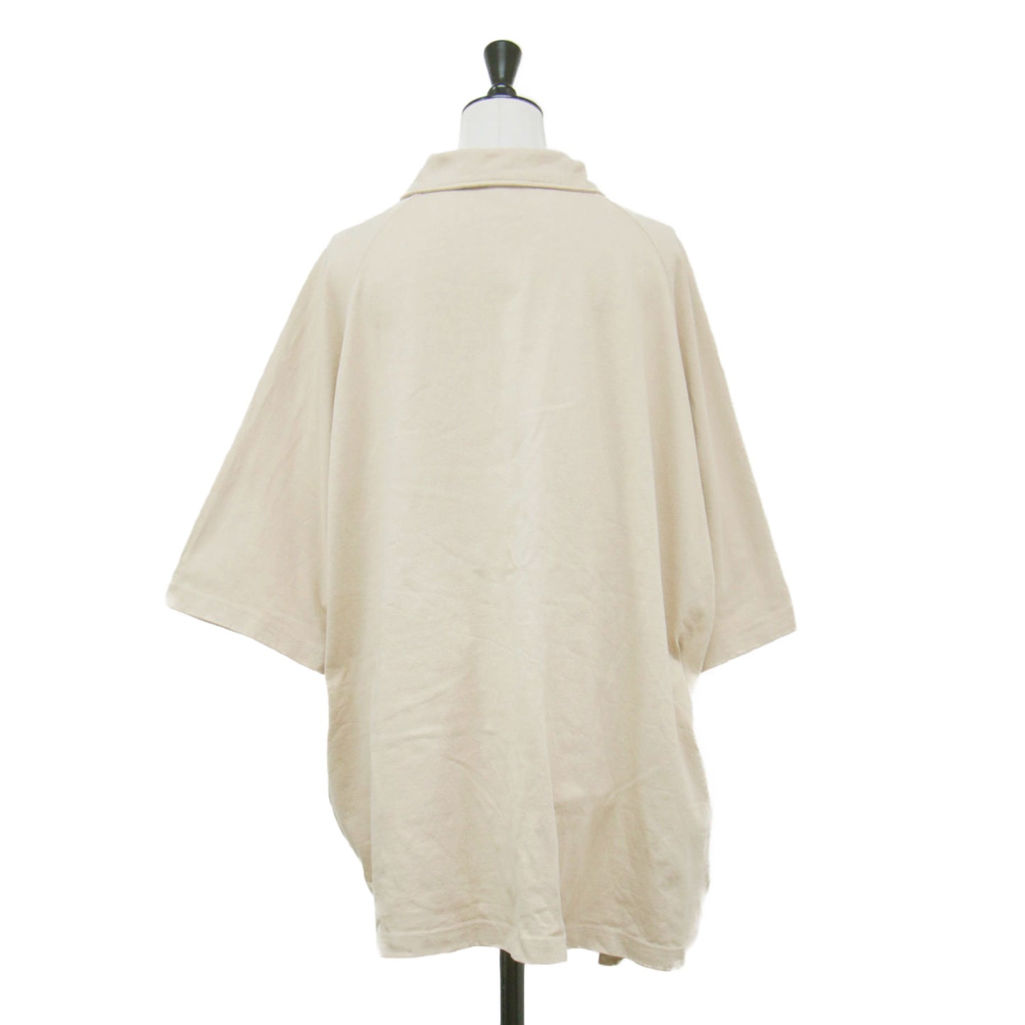 × FRAMeWORK 別注 26春夏 ハーフジップ ワイドTシャツ / JERSEY HALF ZIP TEE プルオーバー 5分袖 ラグラン ロゴ 刺繍 コットン