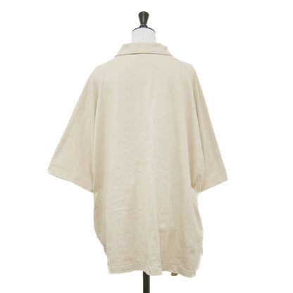 × FRAMeWORK 別注 26春夏 ハーフジップ ワイドTシャツ / JERSEY HALF ZIP TEE プルオーバー 5分袖 ラグラン ロゴ 刺繍 コットン