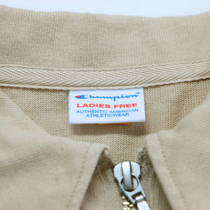 × FRAMeWORK 別注 26春夏 ハーフジップ ワイドTシャツ / JERSEY HALF ZIP TEE プルオーバー 5分袖 ラグラン ロゴ 刺繍 コットン