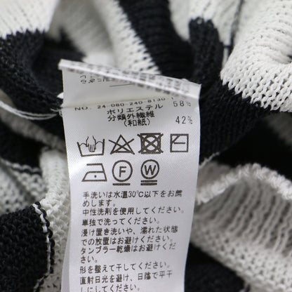 24春夏 ペーパーヤーン裏天竺プルオーバー / ニットソー サマーニット 長袖 ボートネック ワイドシルエット ドロップショルダー 和紙 ウォッシャブル