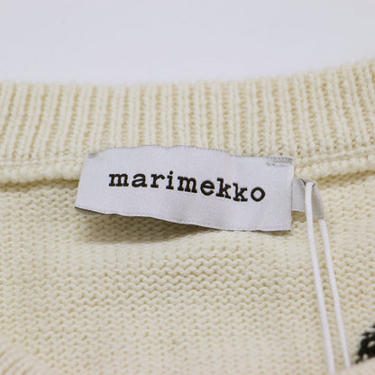 ピオネーリ ウニッコ ニットベスト / Pioneeri Unikko knitted vest ノースリーブ ショート丈 クルーネック シャクヤク 花柄 コクーンシルエット コットン