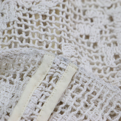 23秋冬 コットン レース スカート / COTTON LACE ロング丈 Aライン フレア 総柄 透かし編み サイドファスナー