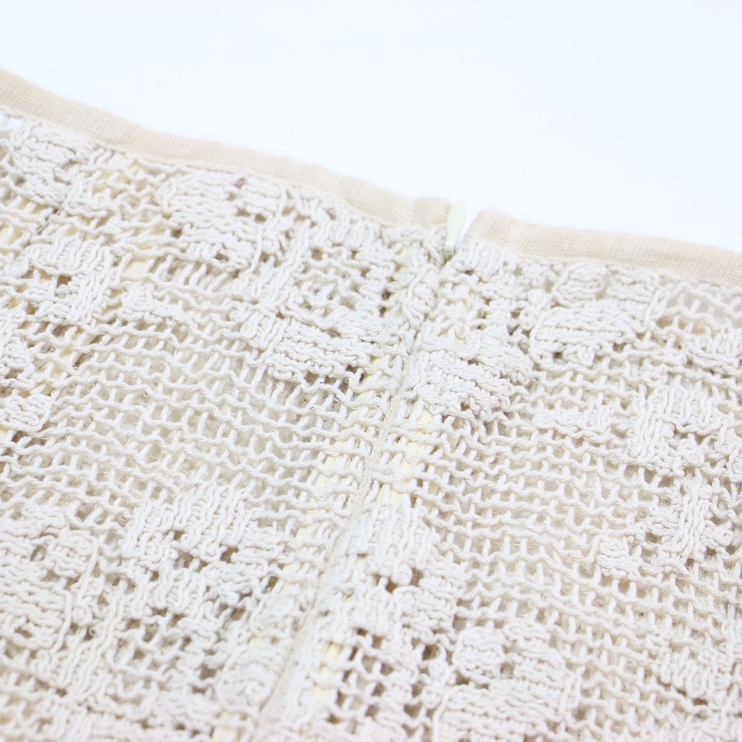 23秋冬 コットン レース スカート / COTTON LACE ロング丈 Aライン フレア 総柄 透かし編み サイドファスナー