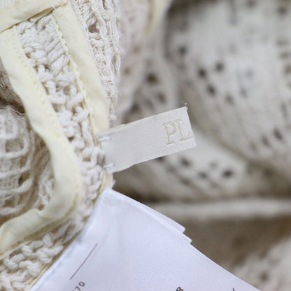 23秋冬 コットン レース スカート / COTTON LACE ロング丈 Aライン フレア 総柄 透かし編み サイドファスナー