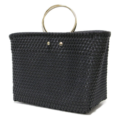 25秋冬 ハンドルメルカド BAG / ハンドバッグ バスケット メッシュ編み ゴールドリングハンドル