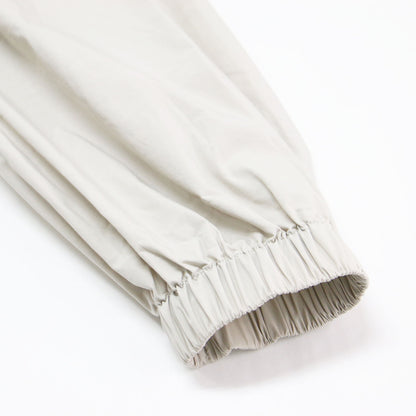 24秋冬 ノーカラー クロップド ジップアップブルゾン / TECH POPLIN ABILA ジャケット 長袖 クルーネック ラグラン ギャザー