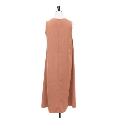 25春夏 スリーブレス ロング ドレス / Eva Vonia Dress ワンピース クルーネック センターギャザー Aライン フレアシルエット ジョーゼット ウォッシャブル