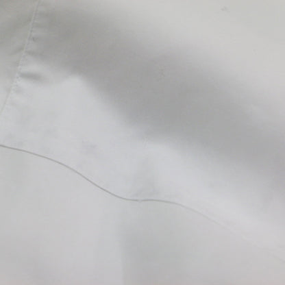 長袖ワイドロングシャツ / プルオーバー ワイド 長袖 ドロップショルダー アシンメトリーヘム タック シェルボタン コットン