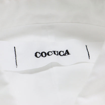 長袖ワイドロングシャツ / プルオーバー ワイド 長袖 ドロップショルダー アシンメトリーヘム タック シェルボタン コットン