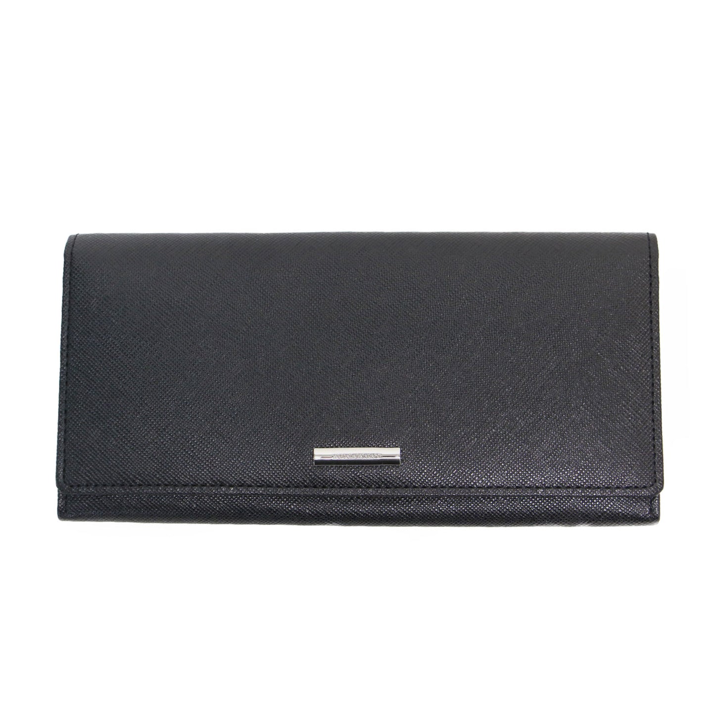 レザー フラップ ロングウォレット / 長財布 ノバチェック柄 ロゴ