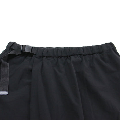 23春夏 ナイロン イージー フレアスカート / WAVE ADJUST SKIRT ウエストゴム ロング丈 Aライン 撥水加工
