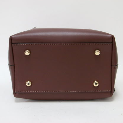 22秋冬 バケツバッグ / BUCKETS BAG COFFEE ショルダーバッグ 2way ワンドル ポーチ付き ステッチ レザー