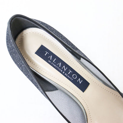 25春夏 グリッターチュール ポインテッドトゥ パンプス / TALANTON by DIANA 5cmヒール メッシュ シアー ラメ レザー