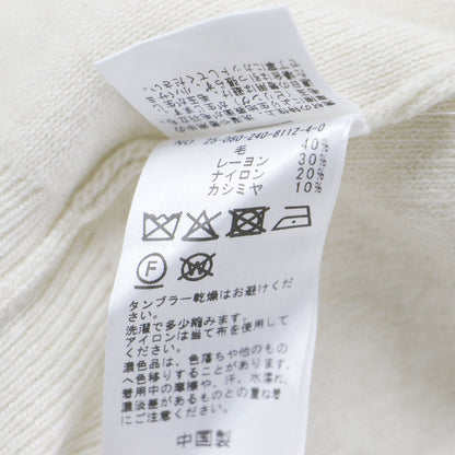 25秋冬 カシミヤMIX スムース Vプルオーバー / 25080240811240 / ニット 長袖 リラックスシルエット ウール カシミヤ