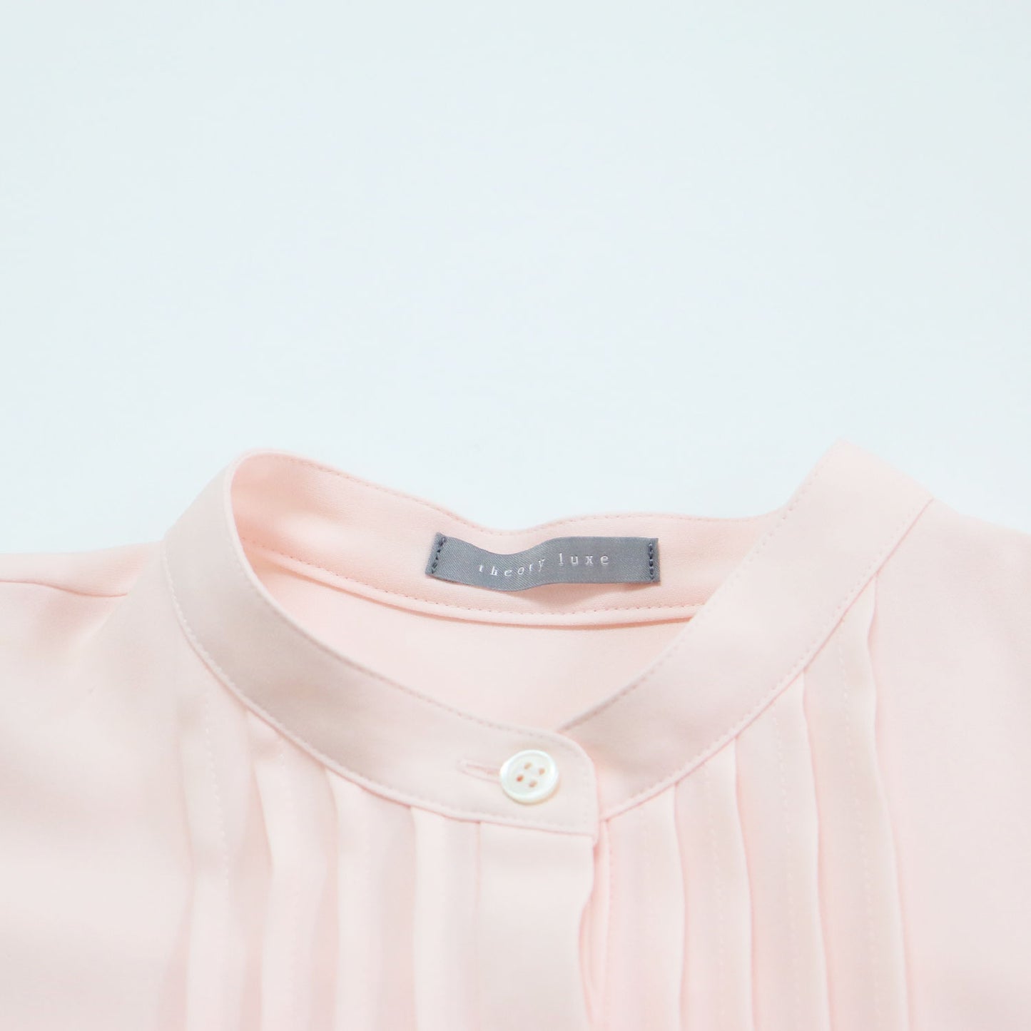 25春夏 バンドカラーシャツ / Marvine Lina Blouse ブラウス ノースリーブ 比翼ボタン タック シアー