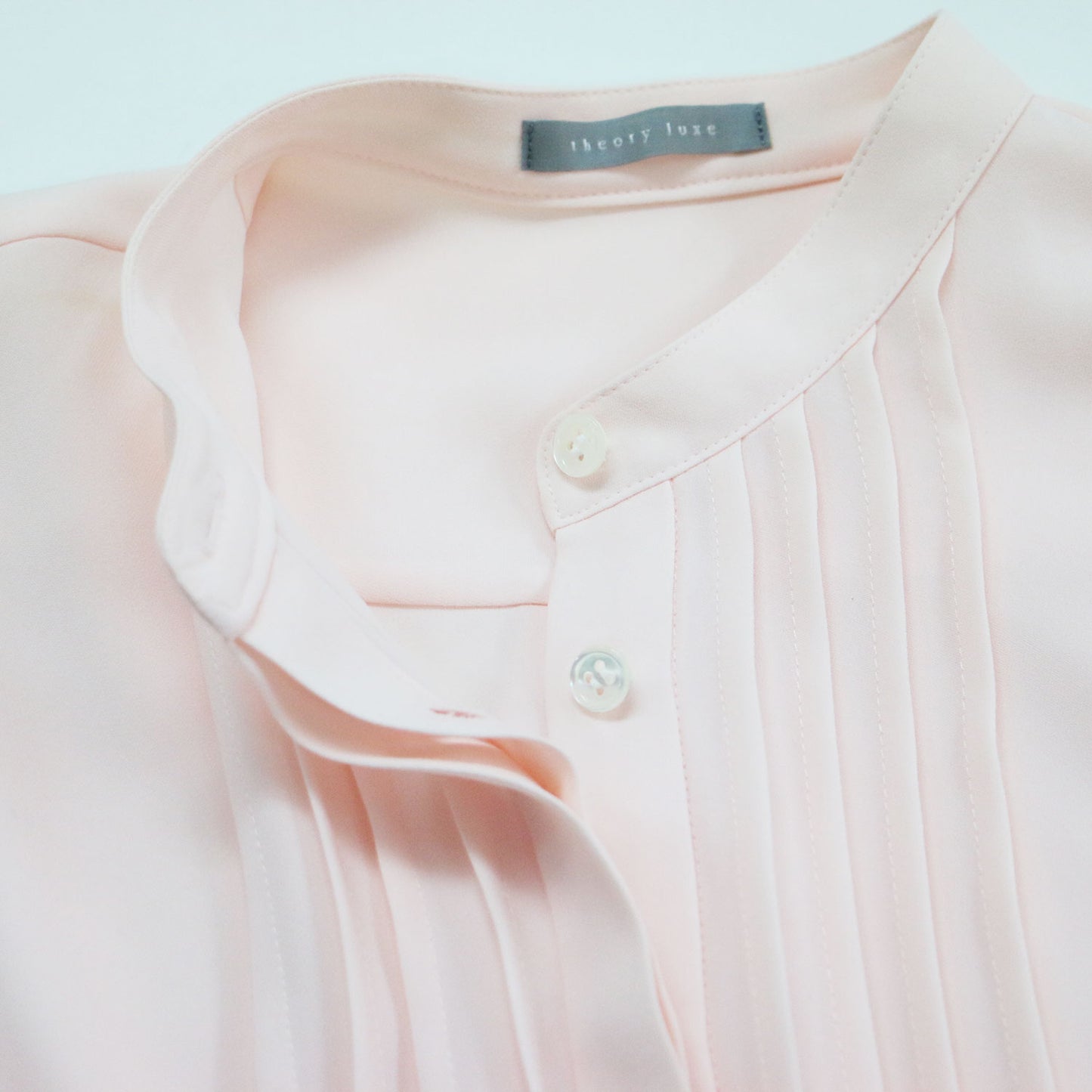 25春夏 バンドカラーシャツ / Marvine Lina Blouse ブラウス ノースリーブ 比翼ボタン タック シアー