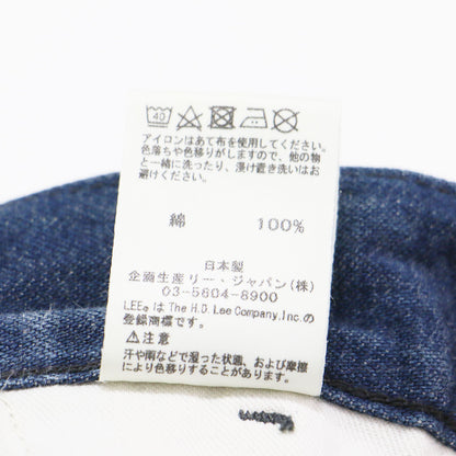 ツータック デニム ワークパンツ / ワイドパンツ ハイウエスト フレア コットン