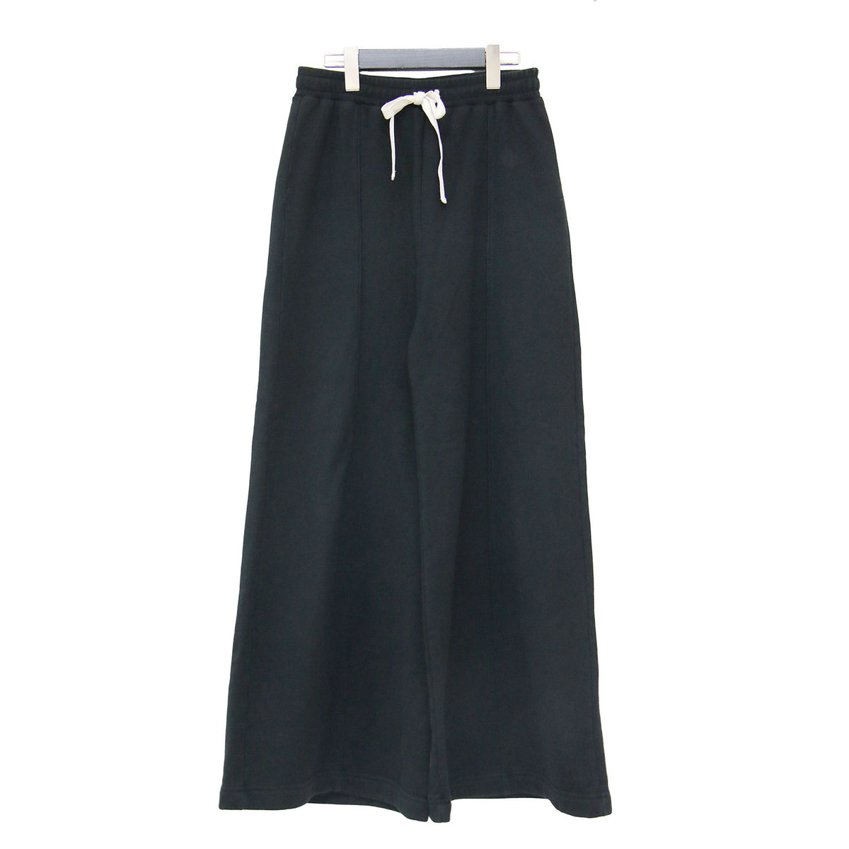 25秋冬 スビンコットン スウェットパンツ / ワイド ウエストゴム Aライン センタープレス