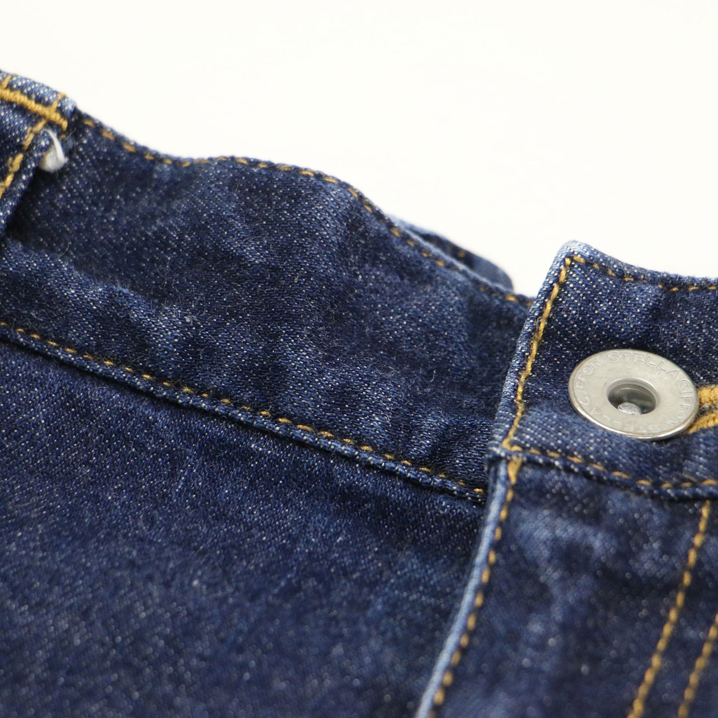 テーパード ハイウエスト デニムパンツ / タック ギャザー ストレッチ コットン