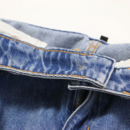 25秋冬 ワイドデニムパンツ / Relaxed Denim Aline Pant フルレングス バギー コットン ウォッシャブル