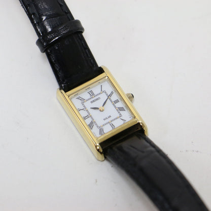 SEIKO SUP250 ソーラー 腕時計 / レクタンギュラー SOLAR