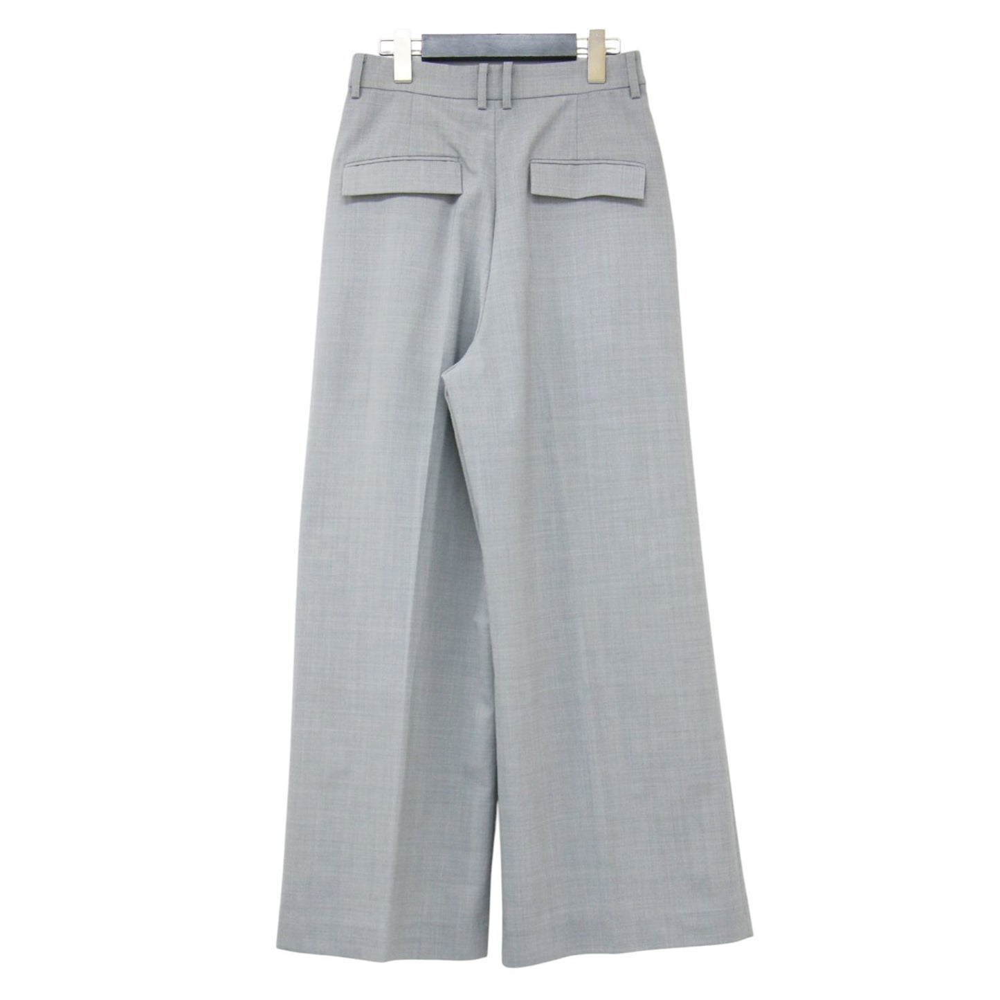 24春夏 ウォッシャブル ハイスペック トロピカルウール 2タック ワイドパンツ / スラックス センタープレス 2WAYストレッチ フラップポケット