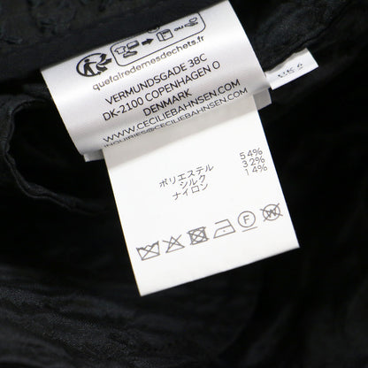 25秋冬 ジャガードワンピース / BRENDA DRESS ドレス クルーネック 半袖 バックリボン ギャザー 凹凸 フリル ドローコード シルク